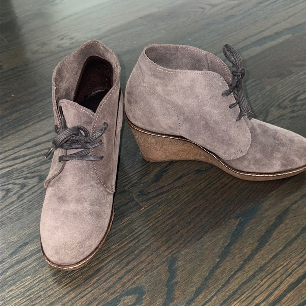 JCrew Elegant Brown Wedge Ankle Boots